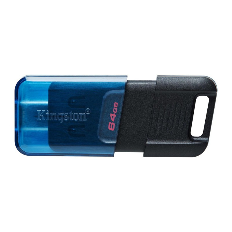 Kingston Technology DataTraveler 80 USB flash drive 64 GB USB Type-C 3.2 Gen 1 (3.1 Gen 1) Zwart Blauw